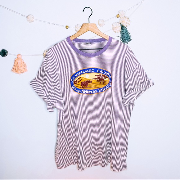 VINTAGE y2k Disney Kilimanjaro striped tee - Picture 3 of 13